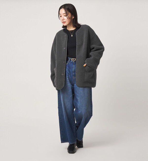 UNITED ARROWS green label relaxing「【WEB限定】＜at ease＞フリース ボア リバーシブル ブルゾン」|その他|