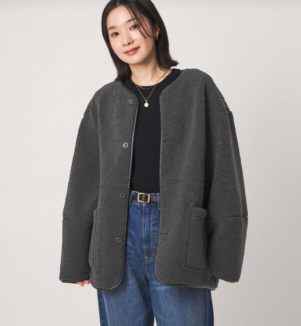 UNITED ARROWS green label relaxing「【WEB限定】＜at ease＞フリース ボア リバーシブル ブルゾン」|その他|