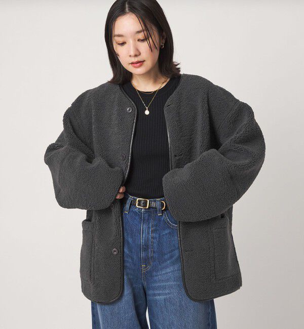 UNITED ARROWS green label relaxing「【WEB限定】＜at ease＞フリース ボア リバーシブル ブルゾン」|その他|