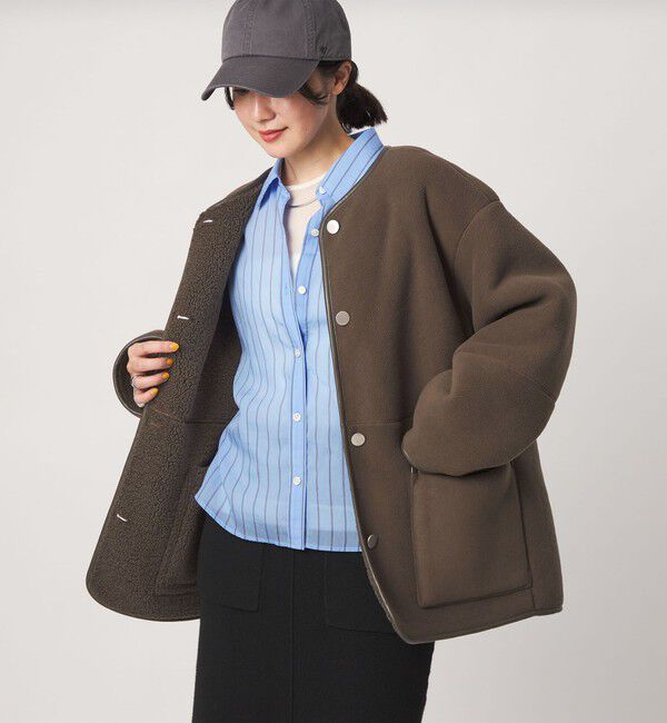 UNITED ARROWS green label relaxing「【WEB限定】＜at ease＞フリース ボア リバーシブル ブルゾン」|その他|