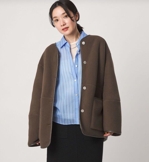 UNITED ARROWS green label relaxing「【WEB限定】＜at ease＞フリース ボア リバーシブル ブルゾン」|その他|
