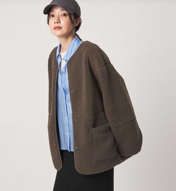 UNITED ARROWS green label relaxing「【WEB限定】＜at ease＞フリース ボア リバーシブル ブルゾン」|その他|