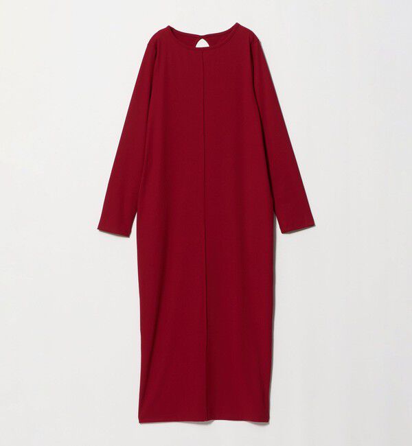 BEAUTY&YOUTH UNITED ARROWS「【WEB限定】リブ ロングスリーブ カットソーワンピース」|ワンピース|RED