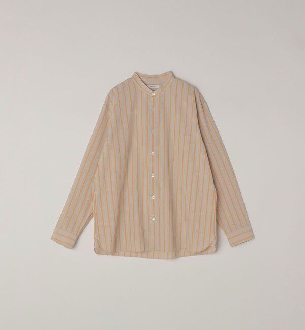 SHIPS any「SHIPS any:〈洗濯機可能〉コットン/リネン ストライプ バンドカラー シャツ 26SS◇」|シャツ・ブラウス|