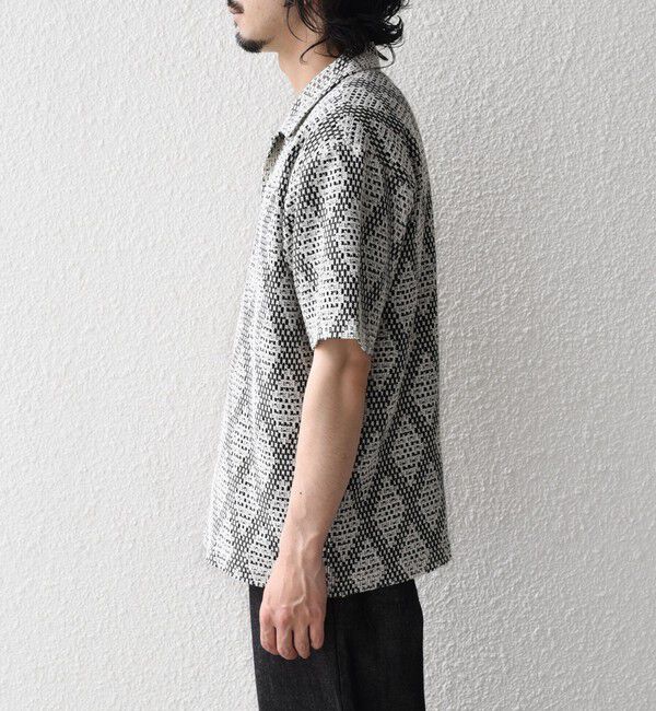 SHIPS Colors 「【WEB限定】SHIPS Colors:レース ジャカード オープンカラー シャツ◇」|シャツ・ブラウス|
