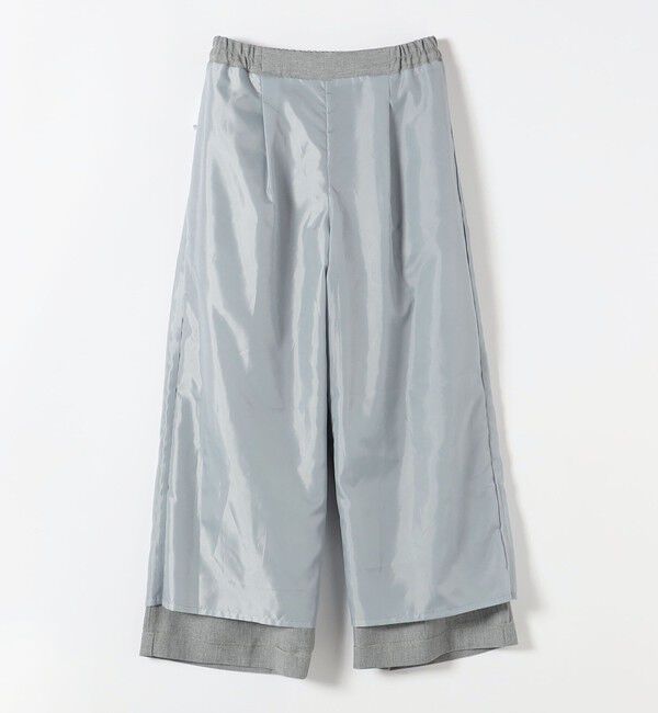quaranciel「〈洗濯機可能〉ウールライク Vネック スキッパー シャツ & ワイド パンツ セットアップ」|ワンピース|