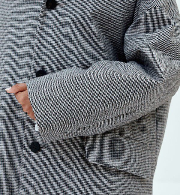 GALERIE VIE「【WEB先行予約】スノーハウンドトゥースダウン ロングコート」|ダウン|