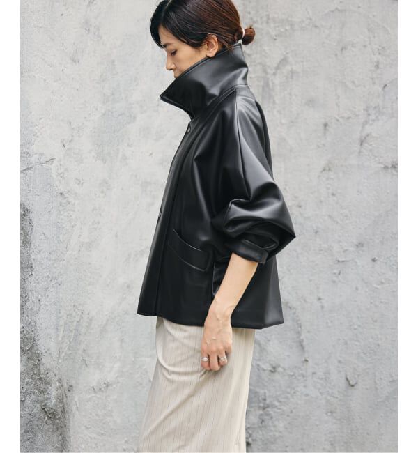 IENA「VACHEMENT/ヴァシュモン ECO LEATHER BZ ブルゾン VN-13A-409」|ライダースジャケット|