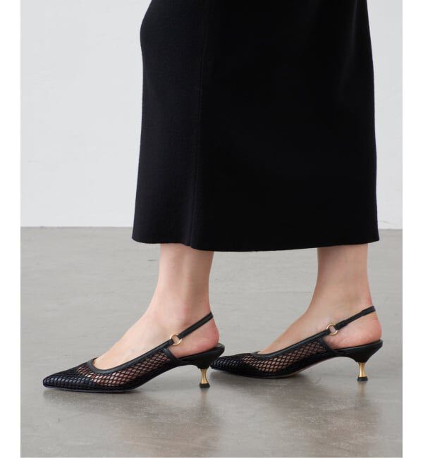 GRISE「《追加2/WEB+一部店舗限定》GRISE5cmポインテッドメッシュスリングバック」|パンプス|