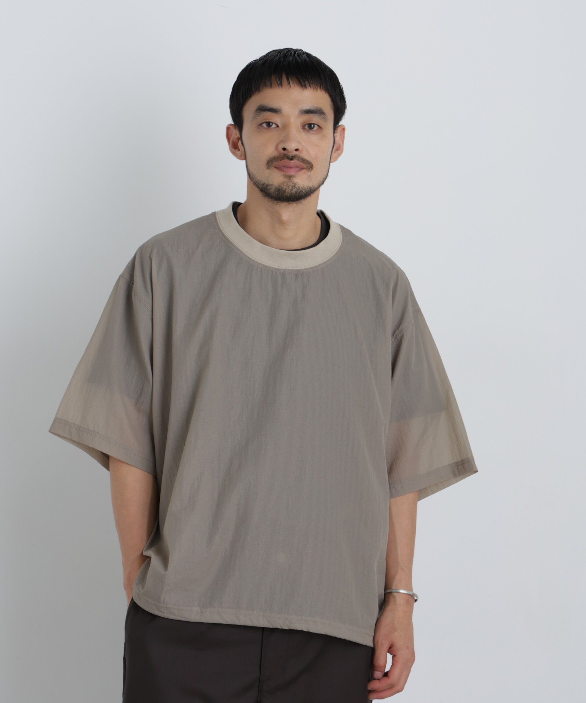 NANO universe「HRAFTeX(R)プルーオーバー 半袖」|Tシャツ・カットソー|
