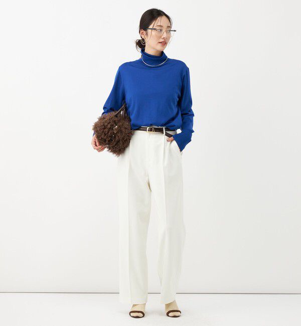 NOLLEY'S「《防シワ》ウォッシャブルウールライクセミワイドパンツ」|その他|