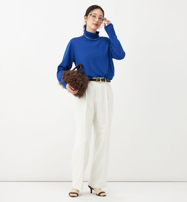 NOLLEY'S「《防シワ》ウォッシャブルウールライクセミワイドパンツ」|その他|