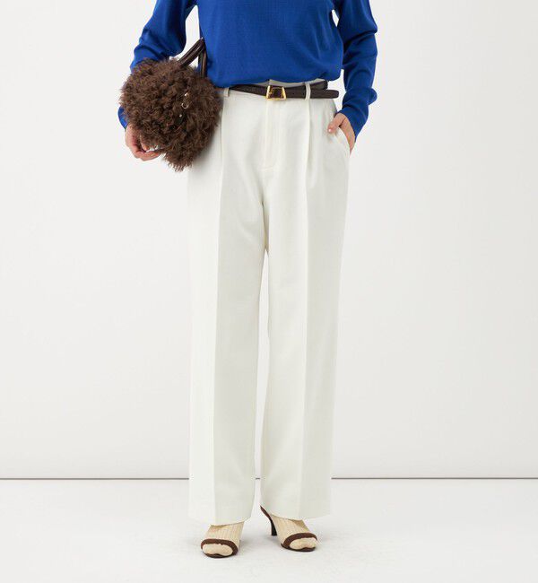 NOLLEY'S「《防シワ》ウォッシャブルウールライクセミワイドパンツ」|その他|