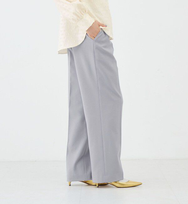 NOLLEY'S「《防シワ》ウォッシャブルウールライクセミワイドパンツ」|その他|