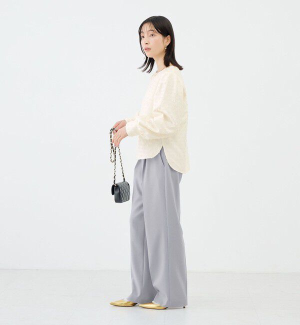 NOLLEY'S「《防シワ》ウォッシャブルウールライクセミワイドパンツ」|その他|