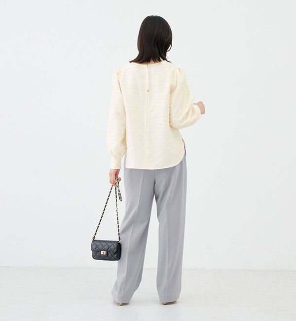 NOLLEY'S「《防シワ》ウォッシャブルウールライクセミワイドパンツ」|その他|