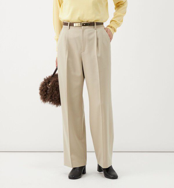 NOLLEY'S「《防シワ》ウォッシャブルウールライクセミワイドパンツ」|その他|