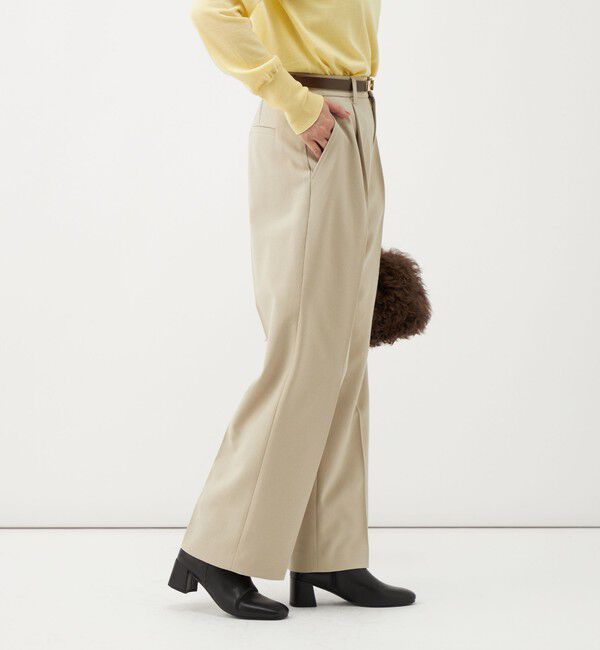 NOLLEY'S「《防シワ》ウォッシャブルウールライクセミワイドパンツ」|その他|