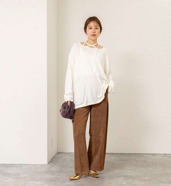 NOLLEY'S「【WEB限定】ウォッシャブルパイルストレートイージーパンツ」|その他|