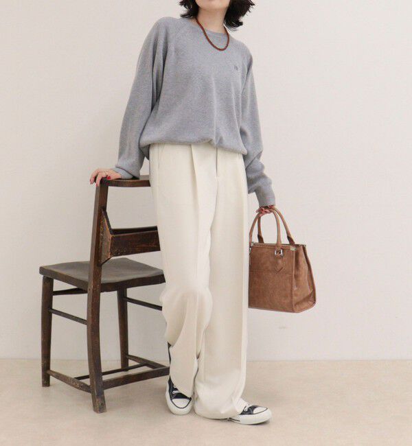 fredy emue「FR刺しゅうドロストスウェットニット」|ニット・セーター|