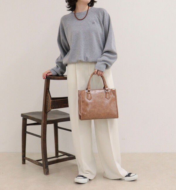 fredy emue「FR刺しゅうドロストスウェットニット」|ニット・セーター|