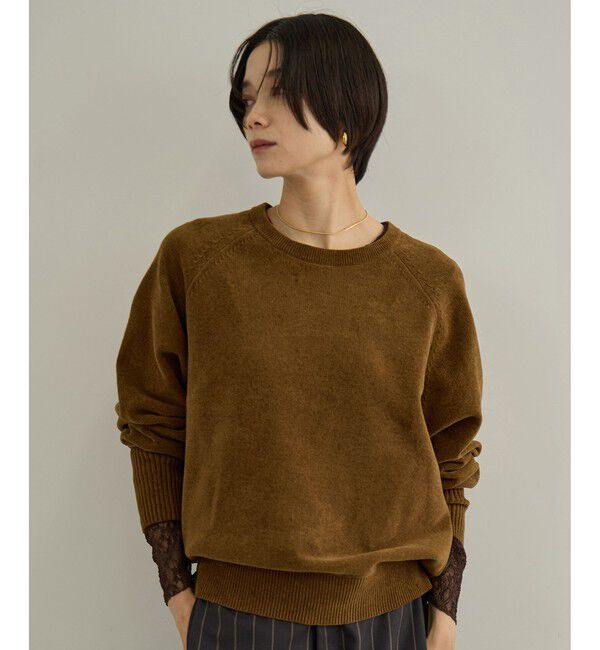 SALON adam et rope'「【CreamyCotton （クリーミーコットン）】クロップドプルオーバー / セットアップ対応」|ニット・セーター|