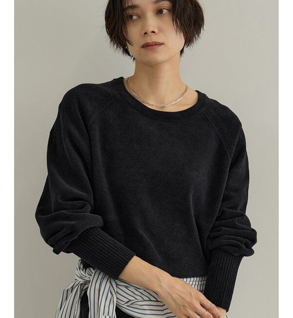SALON adam et rope'「【CreamyCotton （クリーミーコットン）】クロップドプルオーバー / セットアップ対応」|ニット・セーター|