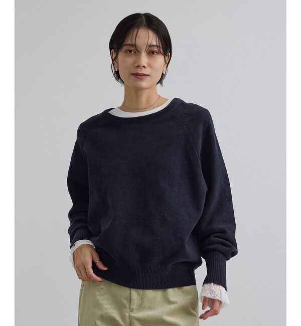 SALON adam et rope'「【CreamyCotton （クリーミーコットン）】クロップドプルオーバー / セットアップ対応」|ニット・セーター|