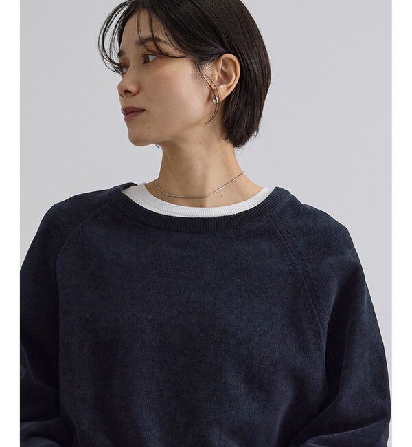SALON adam et rope'「【CreamyCotton （クリーミーコットン）】クロップドプルオーバー / セットアップ対応」|ニット・セーター|