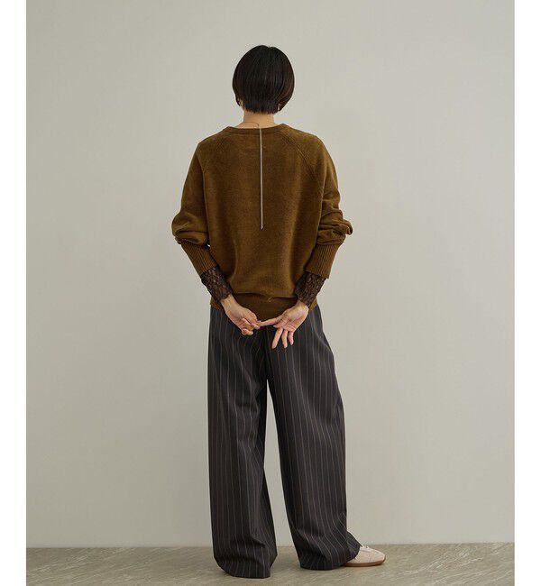 SALON adam et rope'「【CreamyCotton （クリーミーコットン）】クロップドプルオーバー / セットアップ対応」|ニット・セーター|