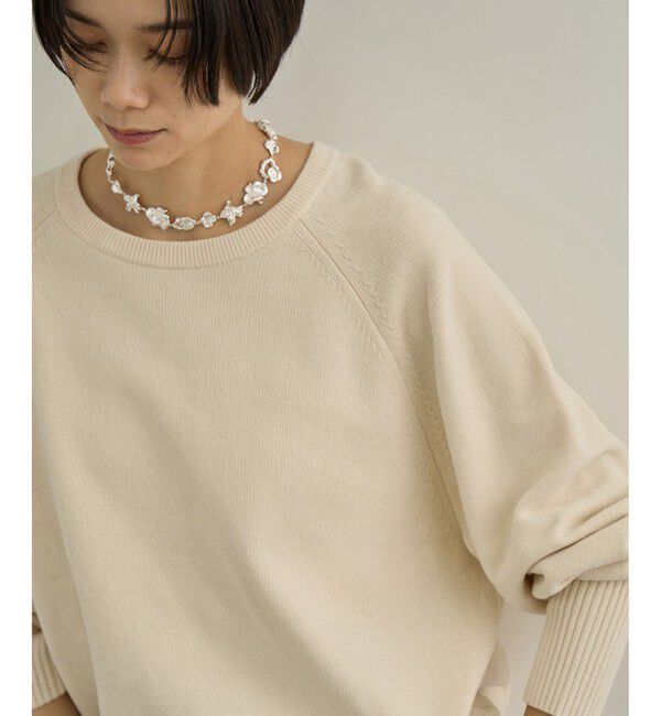SALON adam et rope'「【CreamyCotton （クリーミーコットン）】クロップドプルオーバー / セットアップ対応」|ニット・セーター|オフホワイト(15)