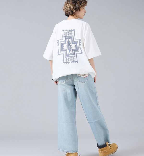 ABAHOUSE「【PENDLETON/ペンドルトン】カルキュロ バックプリント 半袖Tシャツ /」|Tシャツ・カットソー|