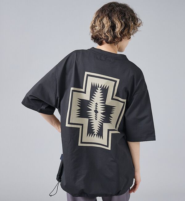 ABAHOUSE「【PENDLETON/ペンドルトン】カルキュロ バックプリント 半袖Tシャツ /」|Tシャツ・カットソー|ブラック