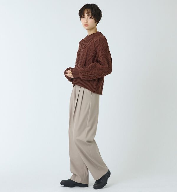 abahouse mavie「タックワイドスラックス」|その他|