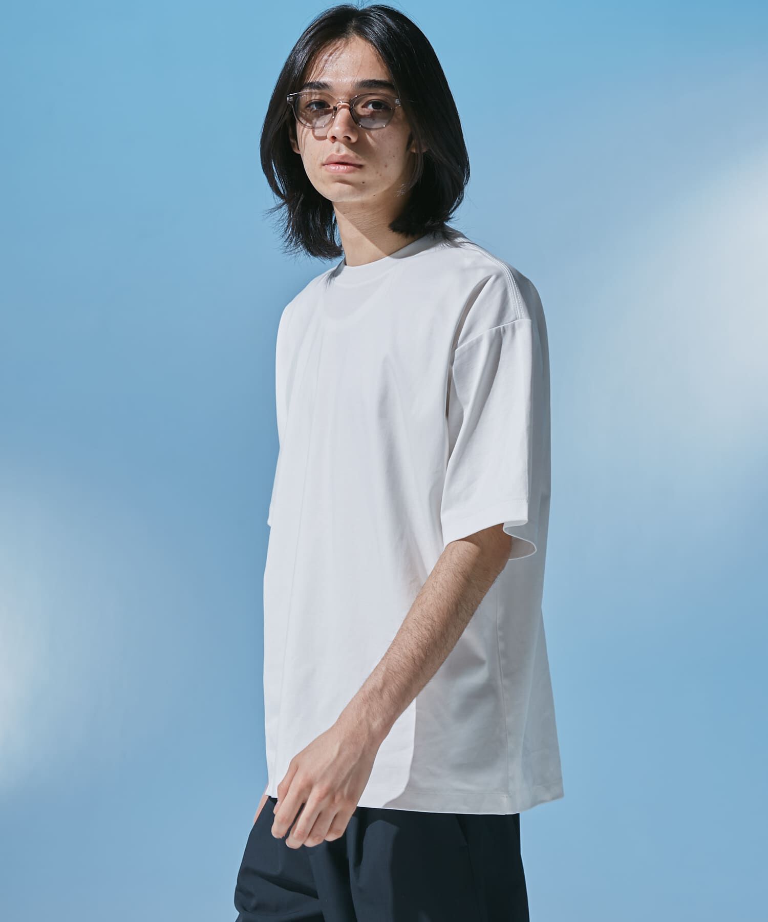 URBAN RESEARCH DOORS「『仁村紗和さん着用』『UR TECH』 サマシェア クルーネックTシャツ」|Tシャツ・カットソー|