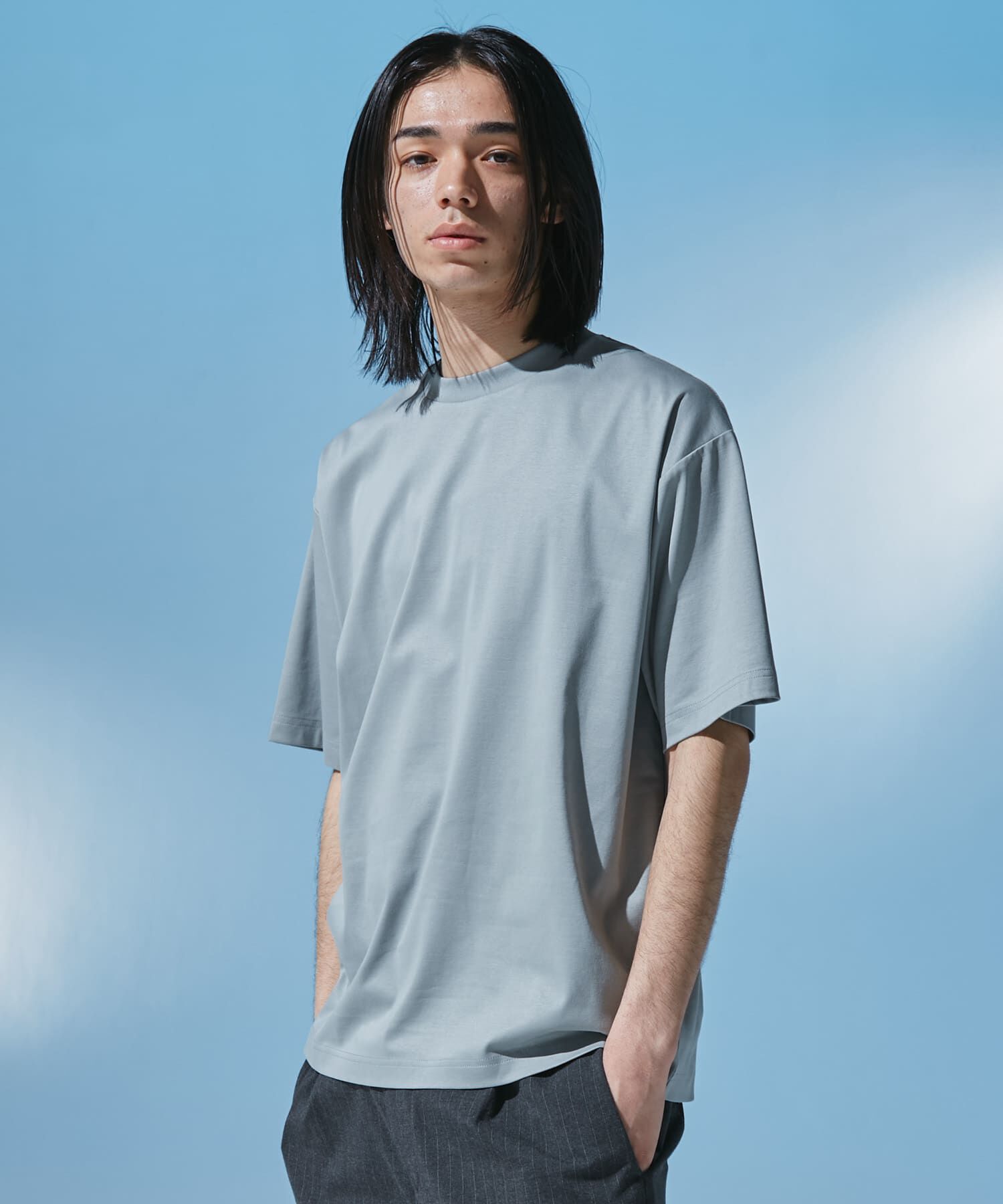 URBAN RESEARCH DOORS「『仁村紗和さん着用』『UR TECH』 サマシェア クルーネックTシャツ」|Tシャツ・カットソー|