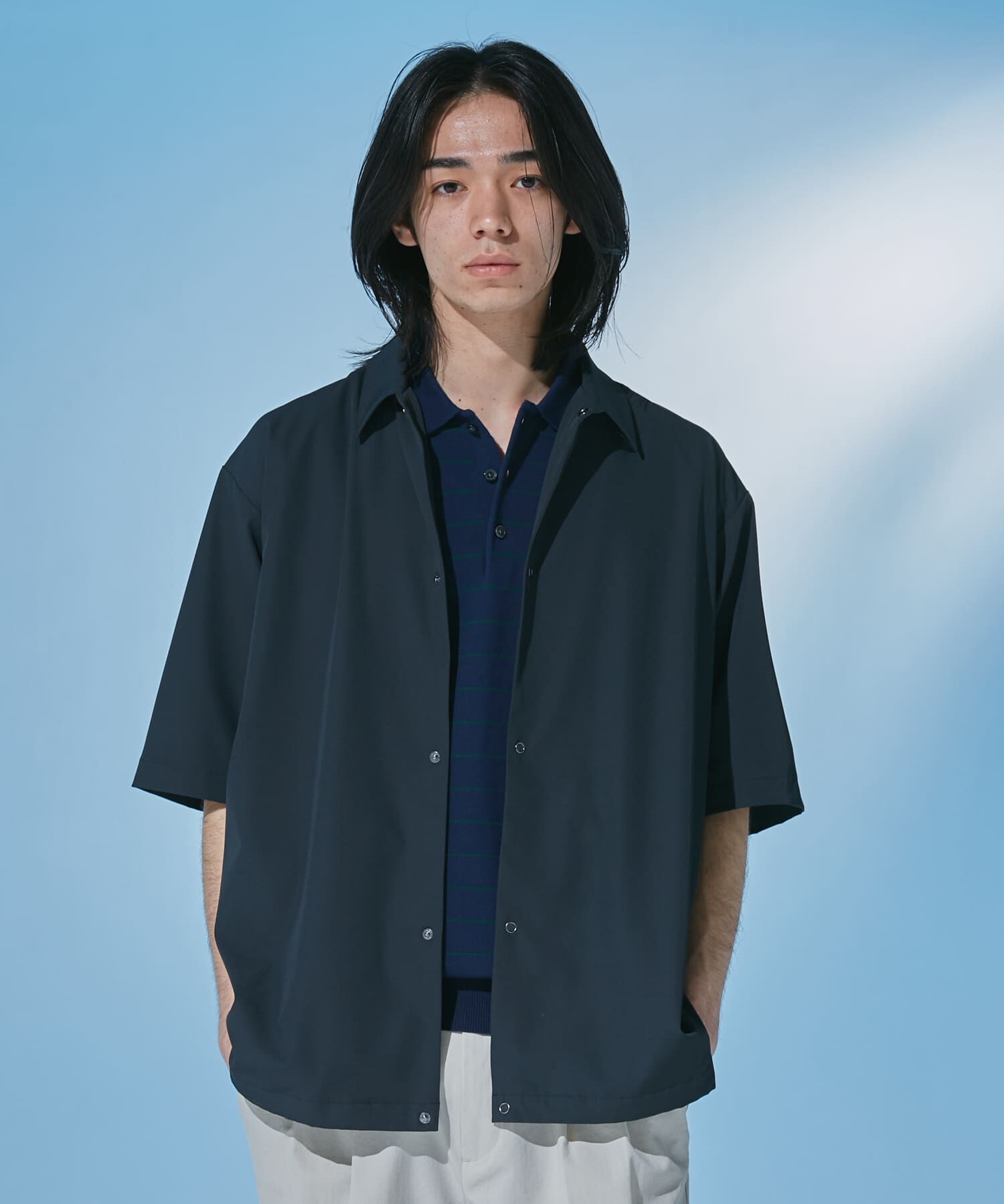 URBAN RESEARCH DOORS「『仁村紗和さん着用』『UR TECH』ｻﾏｼｪｱ ｼｮｰﾄｽﾘｰﾌﾞｼｬﾂｶ  」|カーディガン|