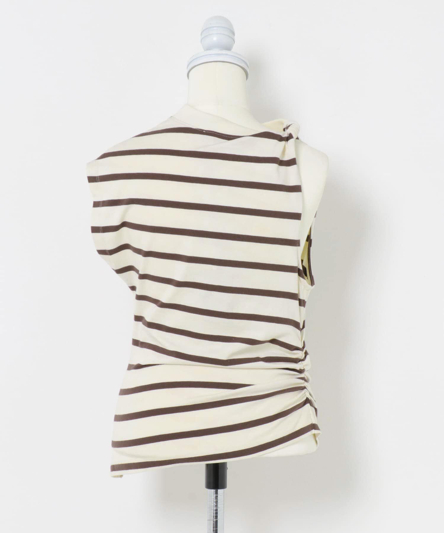 URBAN RESEARCH「ESTHE　STRIPE TWIST ASYMMETRIC T-SHIRTS」|Tシャツ・カットソー|