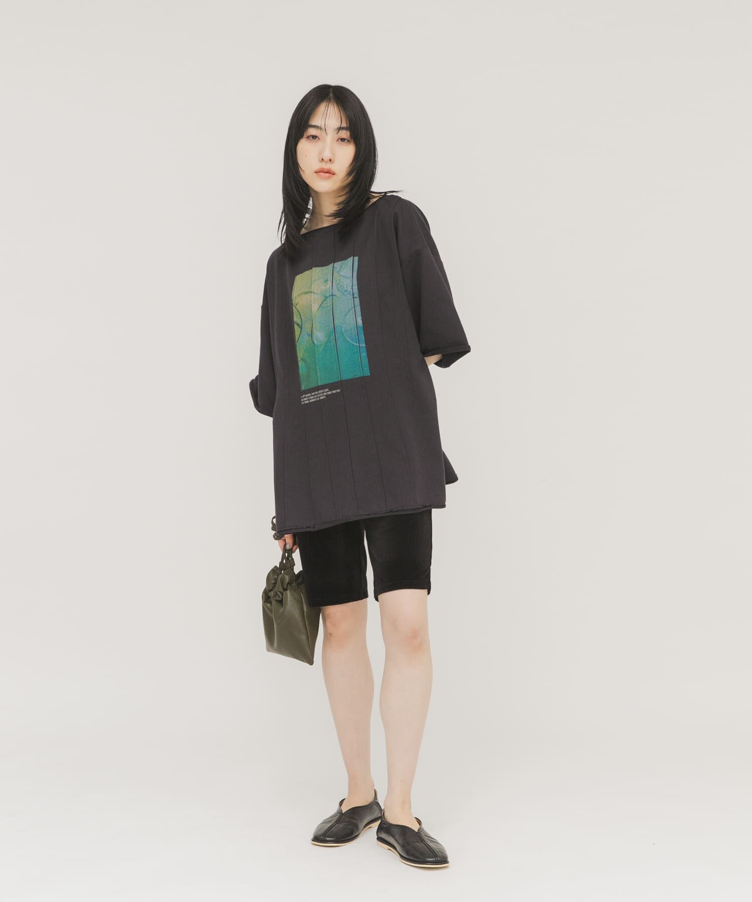  「ピンタックフォトプリントTEE」|Tシャツ・カットソー|