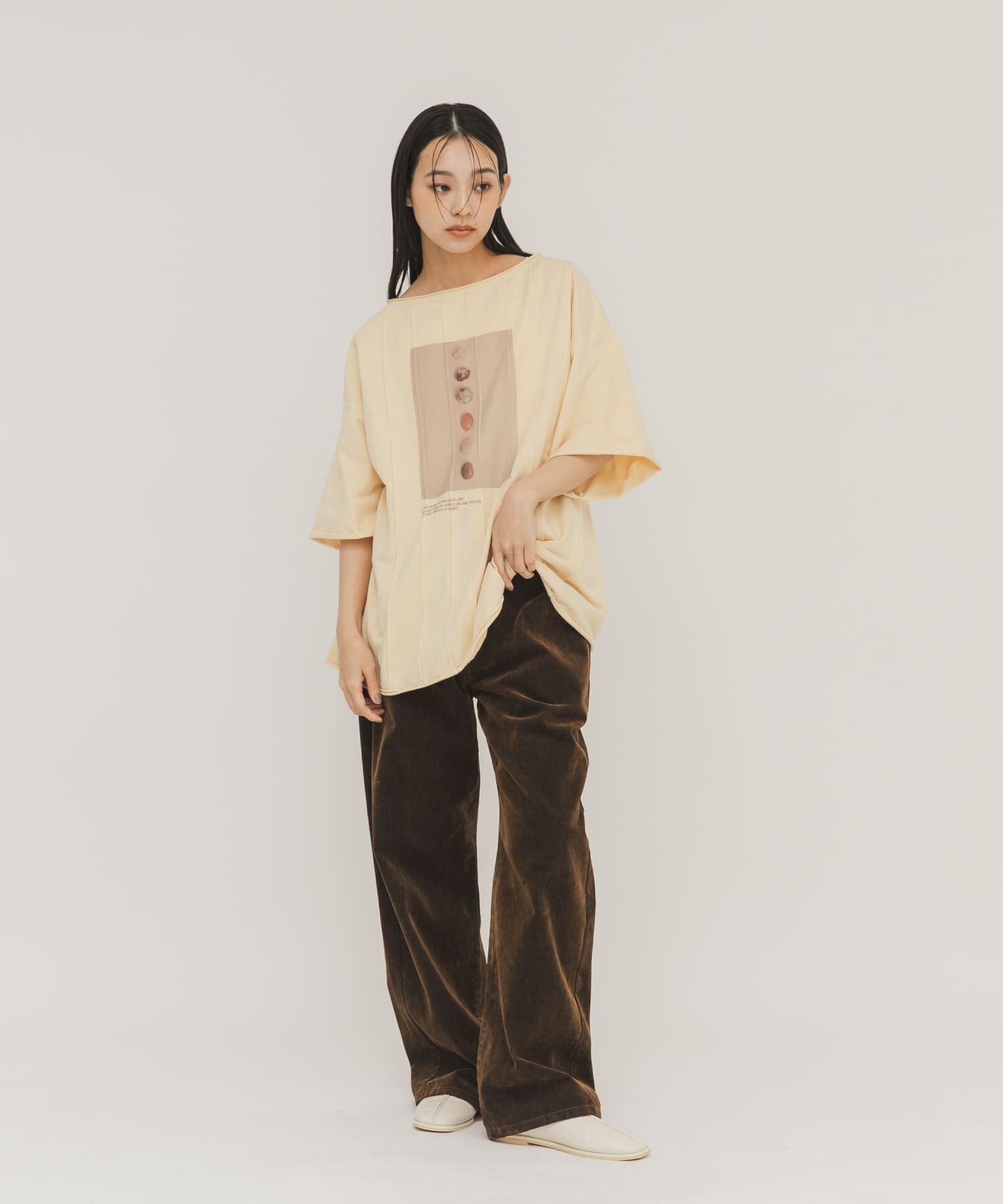  「ピンタックフォトプリントTEE」|Tシャツ・カットソー|