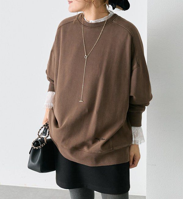  「【WEB限定】裏毛チュニックスウェット」|プルオーバー|