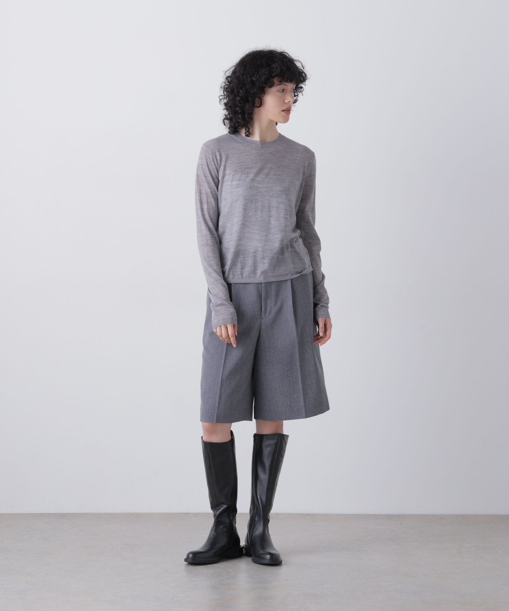 YLEVE 「YLEVE / ROUGH WOOL CULOTTE」|その他|CHARCOAL3