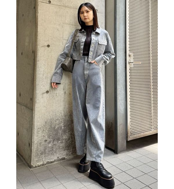 MURUA「フロッキーバレルレッグデニム」|デニム|