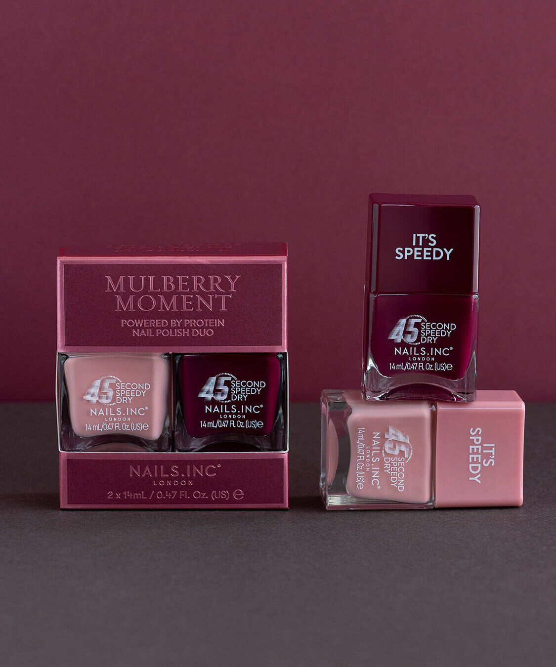 NAILS INC「45 SECOND SPEEDY Mulberry Moment Duo」|ネイルカラー|