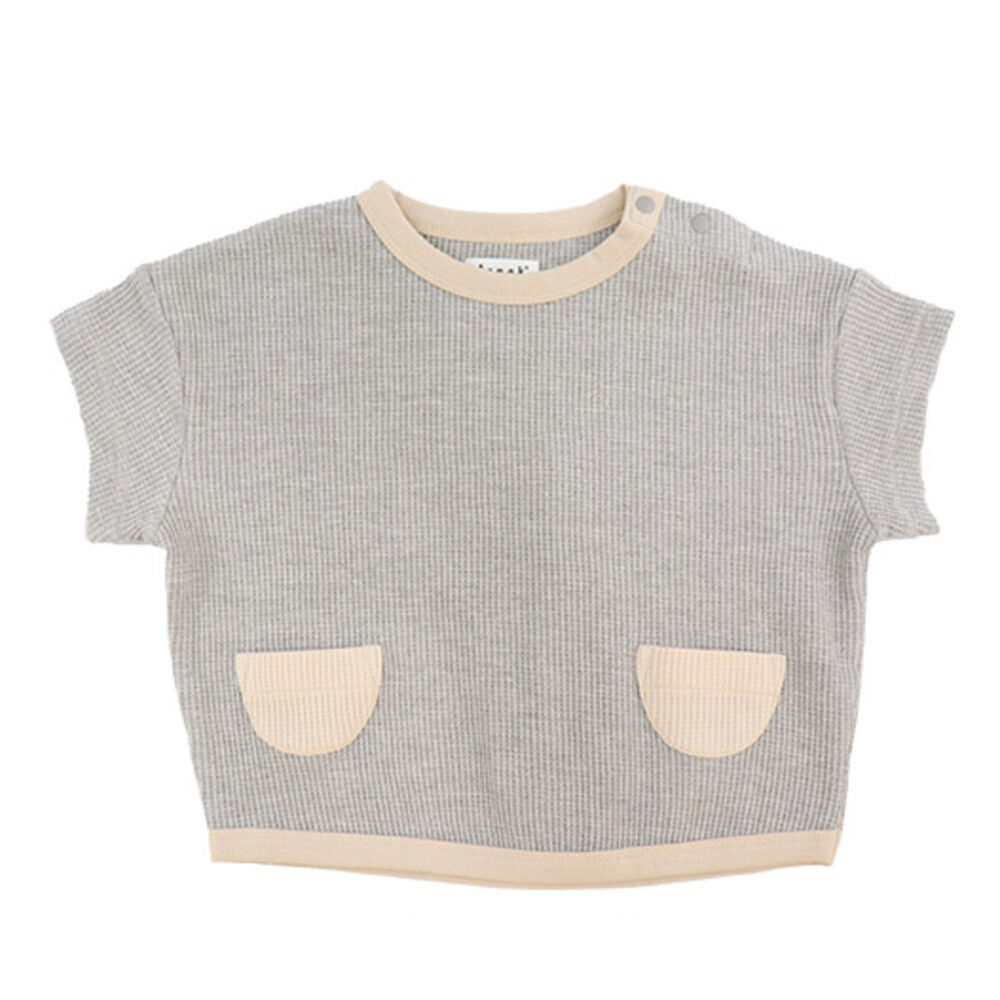 BACKYARD FAMILY「半袖 tシャツ 子ども 通販 Tシャツ ワッフル 生地 男の子 キッズ 子供服 子ども服 ボーイズ」|その他|グレー1