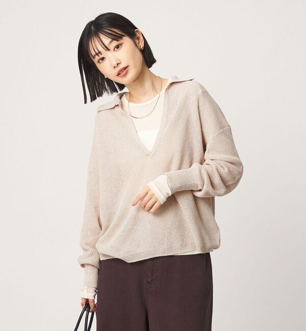 UNITED ARROWS green label relaxing「メランジ スキッパー ニット」|ニット・セーター|