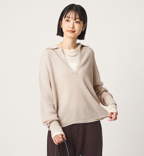 UNITED ARROWS green label relaxing「メランジ スキッパー ニット」|ニット・セーター|