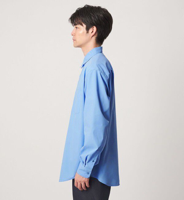 UNITED ARROWS green label relaxing「【WEB限定】JUST fit コットンライク リラックス シルエット 長袖 シャツ」|シャツ・ブラウス|