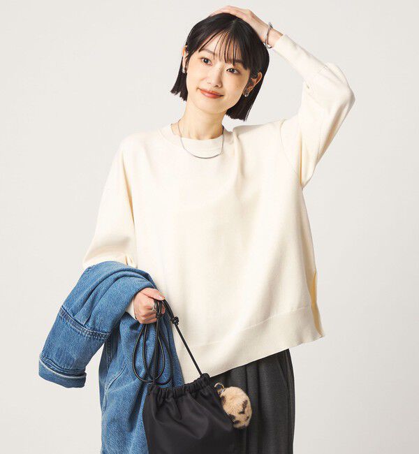 UNITED ARROWS green label relaxing「クルーネック ニット プルオーバー ウォッシャブル」|ニット・セーター|