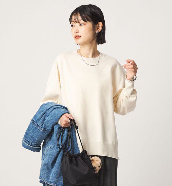 UNITED ARROWS green label relaxing「クルーネック ニット プルオーバー ウォッシャブル」|ニット・セーター|